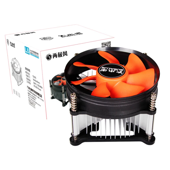 大水牛 BUBALUSL5 CPU散热器（支持INTEL115X/台式电脑风冷散热器/9CM风扇/附带硅脂） L5红色(9cm风扇/Intel/锁具)