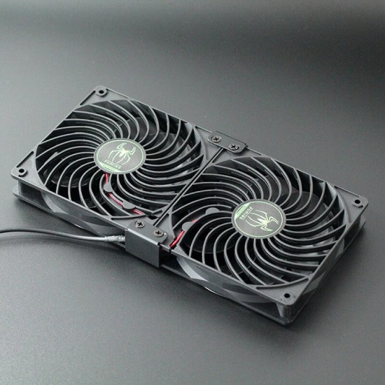 晶颜 12CM高转速暴力风扇大风量 涡轮增压风扇220V电脑机柜显卡架风扇 服务器水冷排散热风扇排