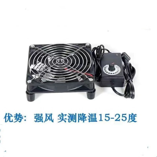 其他品牌笔记本静音电脑散热服务器暴力风扇大风量排气扇电脑机柜制冷散器  3800转速调速器