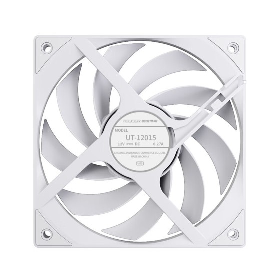 零度世家12015薄款温控风扇 超薄15MM厚大风量温控调速台式电脑12CM机箱静音FDB轴散热风扇cpu散热器风扇