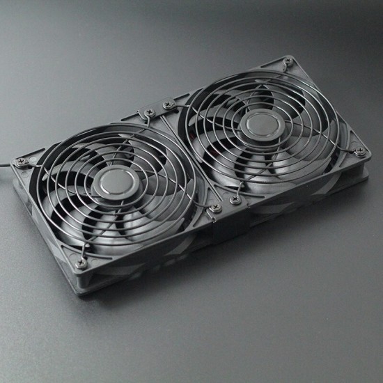 晶颜 12CM高转速暴力风扇大风量 涡轮增压风扇220V电脑机柜显卡架风扇 服务器水冷排散热风扇排