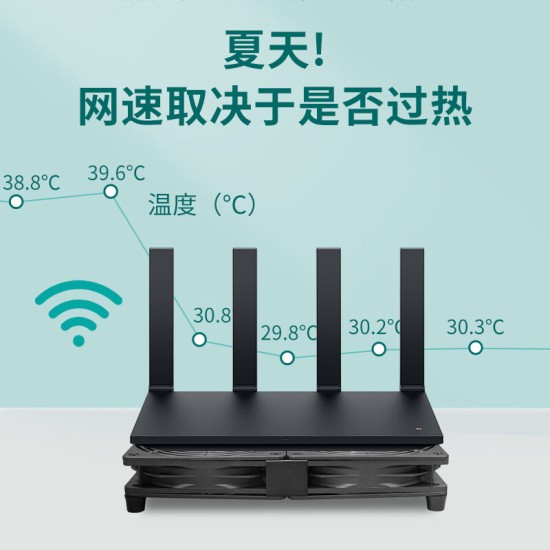 华顾家用路由器散热风扇电脑主机CPU机箱散热器风扇底座5V静音USB开关路由器光猫提速降温