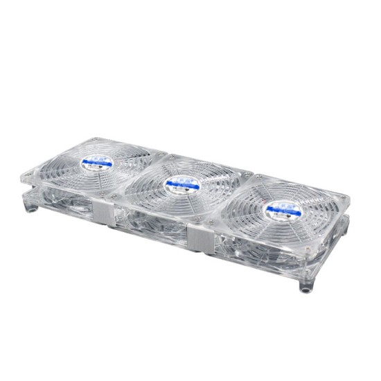 华顾路由器散热风扇USB开关电脑主机CPU机箱散热器底座白色透明款5V静音风扇光猫提速降温