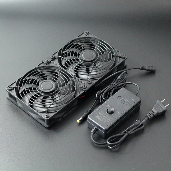 晶颜 12CM高转速暴力风扇大风量 涡轮增压风扇220V电脑机柜显卡架风扇 服务器水冷排散热风扇排