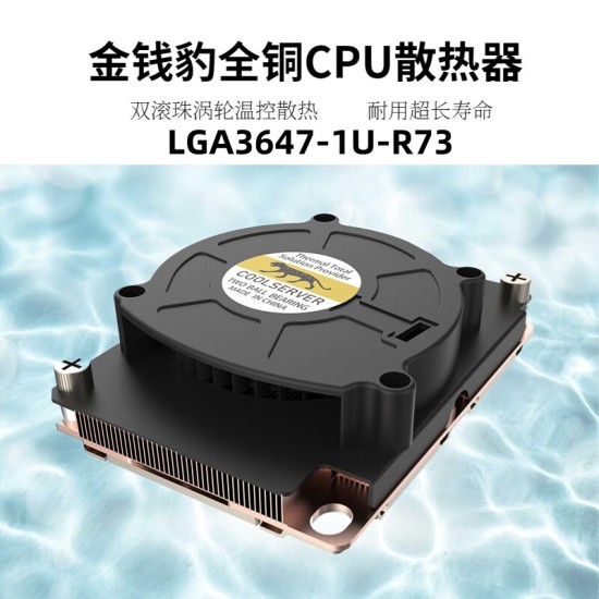 COOLSERVER工控机服务器迷你主机12/13代CPU超薄全铜LGA1700架构1U散热风扇