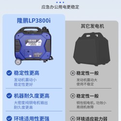 隆鹏汽油发电机220V家用小型静音变频3.7KW遥控房车户外海上便携