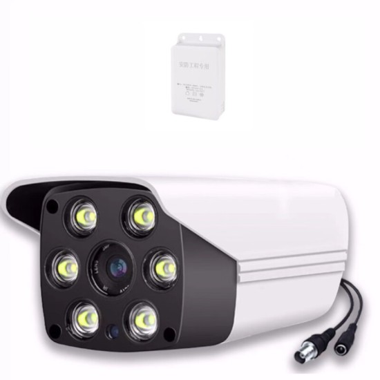 超清3000线模拟监控摄像头日夜全彩带灯监控器老式模拟摄像机室外