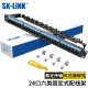 SK-LINK 六类网络配线架24口 CAT6类19英寸机架式1U非屏蔽机柜工程级镀金理线架网线理线槽 SK-P6-24