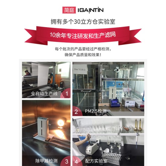 简庭（IGAINTIN）适配日立新风系统滤芯全热交换器新风机过滤网