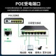火翼8口千兆交换机 云网管监控网络网线分线器 分流器 金属机身