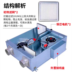 绿岛风绿岛风双向流换气机商用新风系统低音工业大风量家用吊顶管道通风
