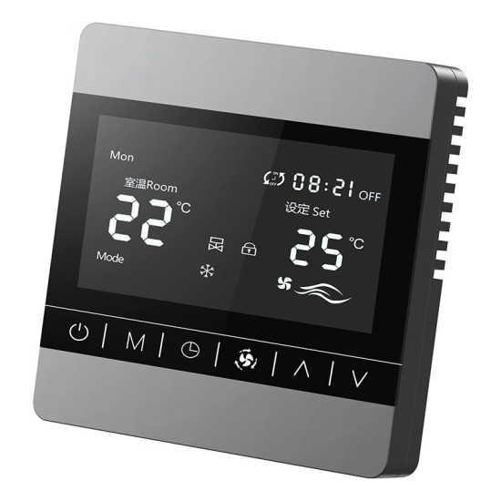 SANCORY中央空调水机风机盘管二管制四管制智能温控器86盒控制开关面板