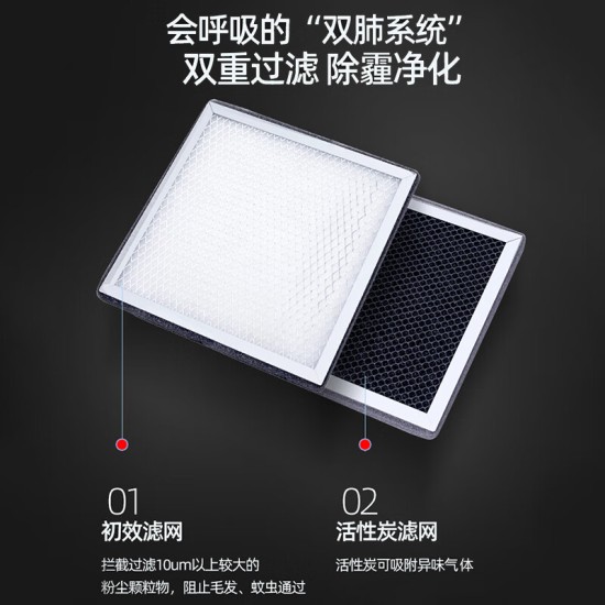 绿岛风（Nedfon） 家用吊顶新风系换过滤双向换气新风机地下室商用带热交换新风机