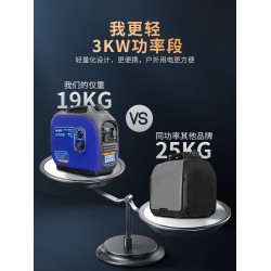 隆鹏汽油发电机220v小型家用静音变频户外野营大功率微型便携式