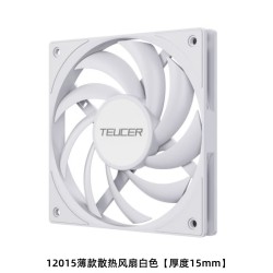 零度世家12015薄款温控风扇 超薄15MM厚大风量温控调速台式电脑12CM机箱静音FDB轴散热风扇cpu散热器风扇