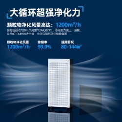 贝尔克【消毒备案】除二手烟甲醛大型工业商用空气净化机器苯医用级灭菌去烟味吸烟雾灰尘办公棋牌实验室